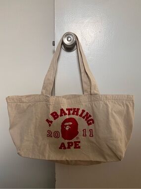 A Bathing Ape cotton tote bag